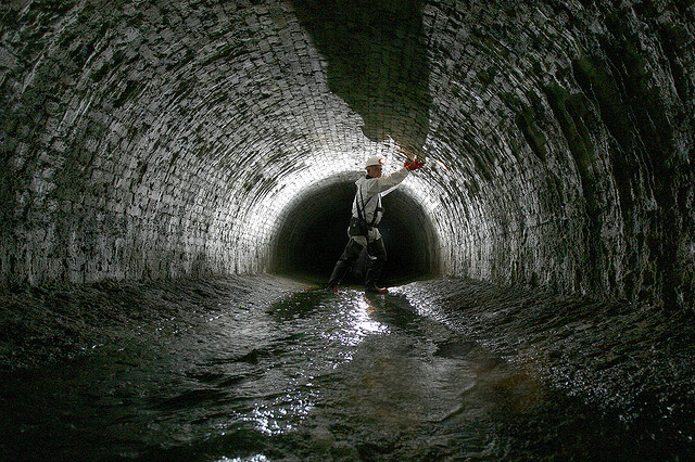 Sewer pipe, Hyde Park. Photo by Thames Water.